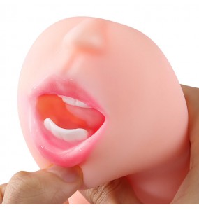 MIZZZEE Blowjob Deep Throat Tongue Realistic Mouth Masturbator (Upgraded Version)